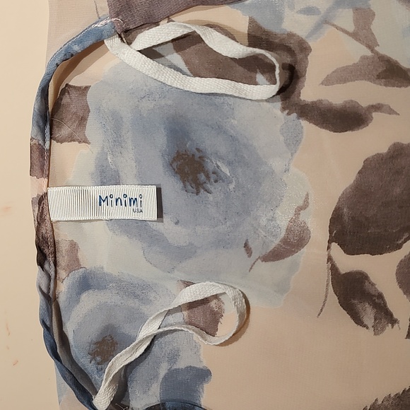 Minimi Sheer Hi-low pink and blue Kimono - Picture 3 of 4